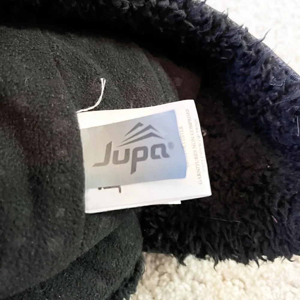 Jupa Zenya Gray Fleece Trapper Winter Hat Size XS (2-5) Faux Fur Ear Flaps Cap